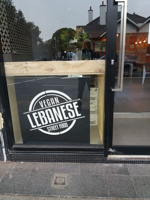 Street signage at Vegan Lebanese Street Food in Bondi