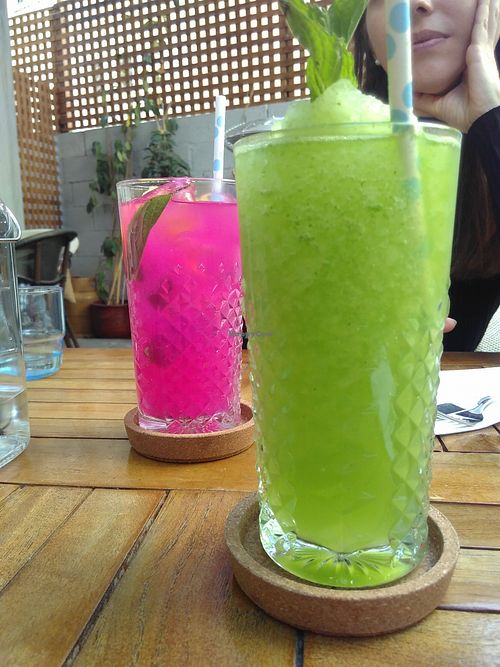 Homemade Lemonade (pink), frozen Lemonade at Mingle Cafe in Larnaca