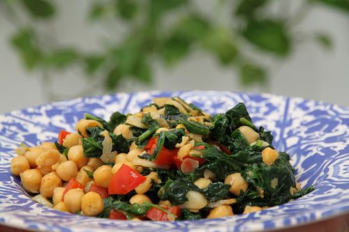 Chickpeas with spinach Archez style- so fresh and so yummy you wonder where this taste comes from😉/ Garbanzos con espinacas al estilo de Archez - tan fresco y delicioso que te p at Meson Mudejar in Archez