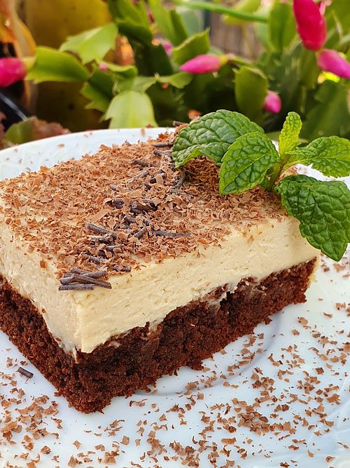 Brownie Cheesecake at Meson Mudejar in Archez