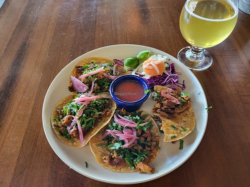 Vegan Asada Tacos at Lúpulo Craft Beer House in Santa Cruz