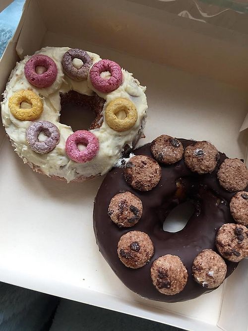 Cereal Doughnuts!  at Vegan Burd in Glasgow