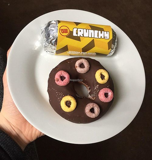 Chrunchy bar and Doughnut! at Vegan Burd in Glasgow