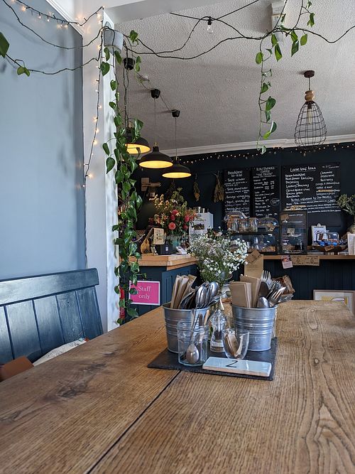 The interior at Harbour House Cafe in Kingsbridge