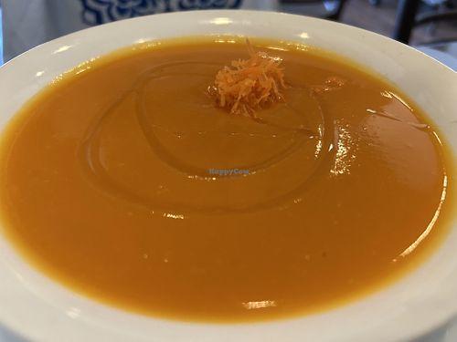 Carrot and ginger soup   at Amaranta in Girona