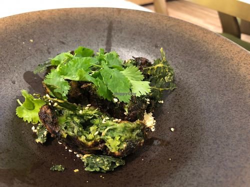 Deep fried kale ball at Just Vegan in Shenzhen