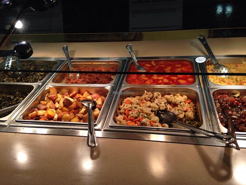 Hot bar  at Roots Market in Olney