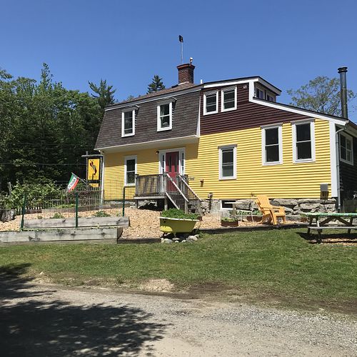 House & gardens at El El Frijoles in Sargentville