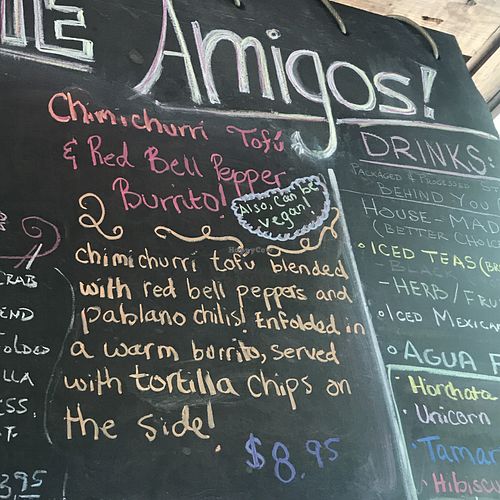 Tofu special can be vegan! at El El Frijoles in Sargentville