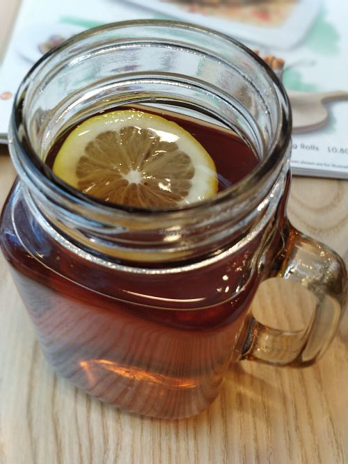 Hot lemon tea at Green Ba - Marina Sq in Central Singapore
