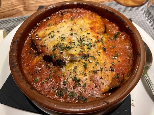 Baked aubergine   at Da Vinci Italian Restaurant in Aberdeen