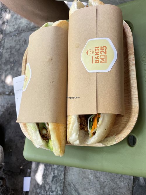 Vegan banh mi  at Banh Mi 25 in Hanoi