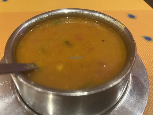 Rasam soup   at Krishna Vilas in The Hague