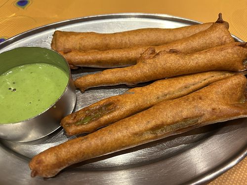 Chili bhajis   at Krishna Vilas in The Hague