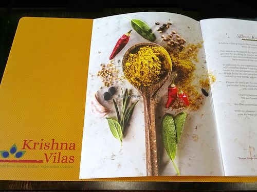 From the menu. at Krishna Vilas in The Hague