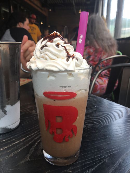 Chocolate vegan milkshake at Burgatory - N Shore in Pittsburgh