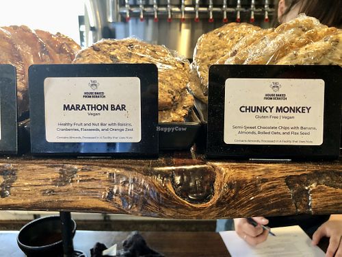 Two vegan cookie options  at Yaks in Mount Shasta