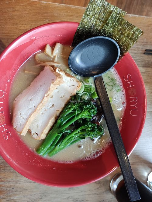 White natural ramen (vegan) at Shoryu Ramen in Manchester