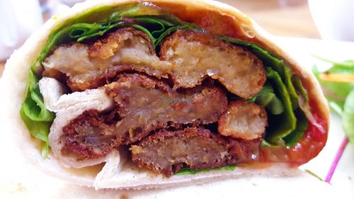 Falafel wrap at The Knights Table in Settle