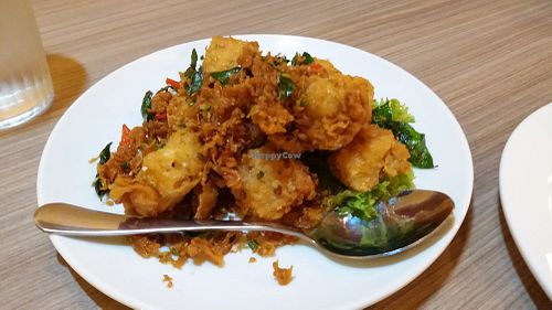 Chilli with five spices Beancurd at 1st Green Veggie Restaurant in Subang Jaya