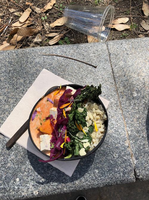 Red Curry Bowl at Vegan Bowls in Barcelona