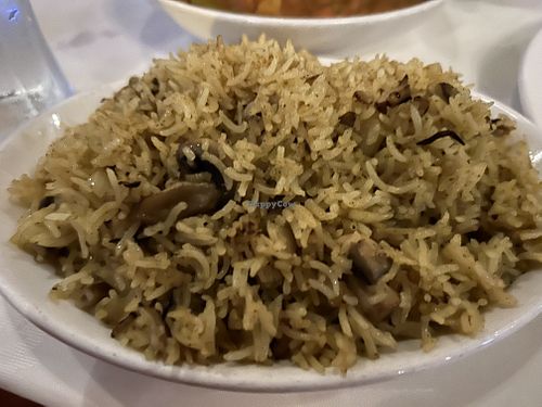 Mushroom pilau   at City Spice in East London