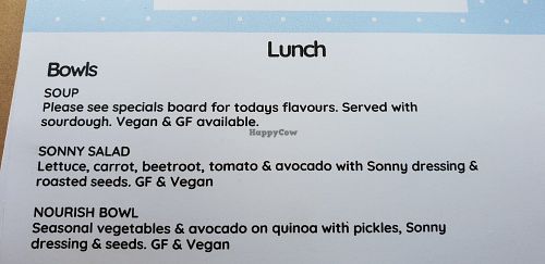 Lunch bowls at Sonny Cafe in Inverleigh