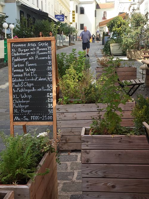 Part of the menu at Formosa Food in Vienna