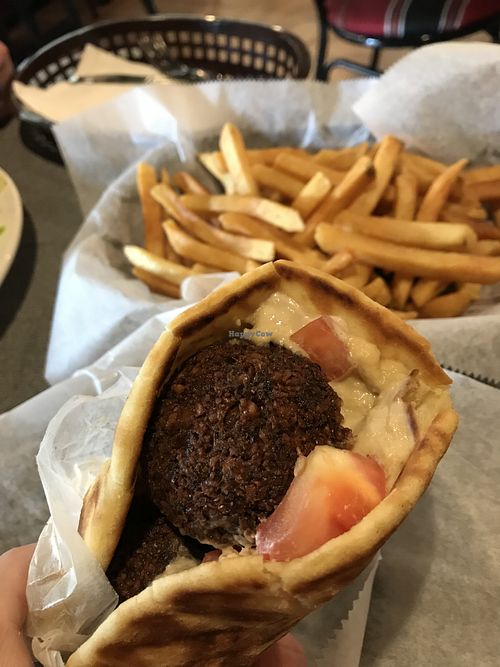 Falafel sandwich and fries at OC Kabob in Ocean City