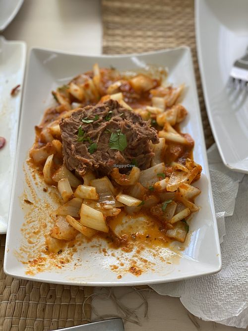 Beans and cabbage in Spicy sauce  at Camino al Sol in Havana