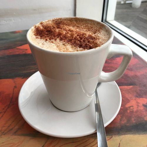 Pumpkin spice latte  at Cadwaladers in Cardiff