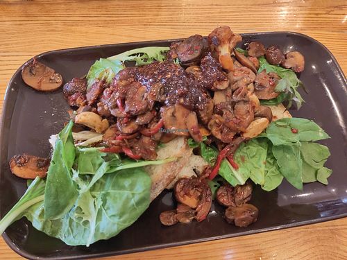 Warmed Mushroom & Cauliflower Toast at Mercantile in Fredericksburg