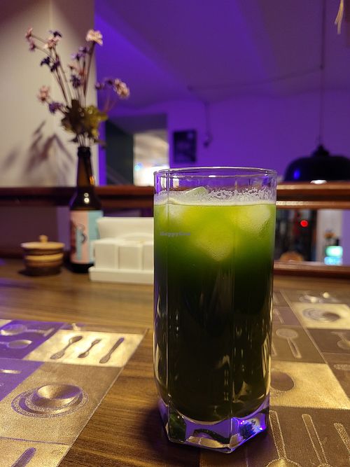 Cucumber mocktail. Not that good. Nice atmosphere, though. at Mama Terra Veggie Corner in Tbilisi