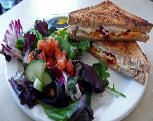 vegan reuben with greens on pumpernickel at MUSE on 8th in Los Angeles