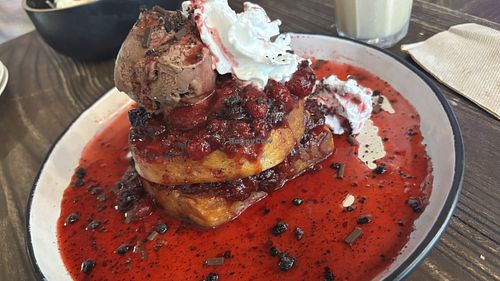 Black Forest pancakes   at Gorilla Kitchen in Auckland