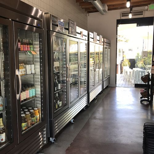 Fridge at Vegan Popup By XMarket in Venice