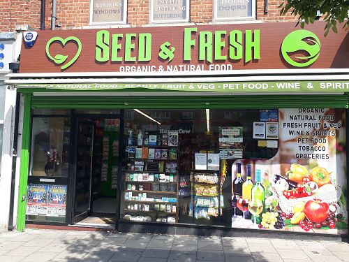 Outside at Seed & Fresh in Sidcup