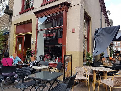 front - on the corner with terrace at Rasasari in Arnhem