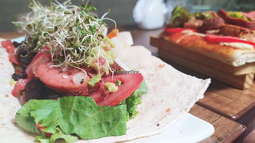 Taco Chorizo vegano at Samadhi Veggie Food in Lima