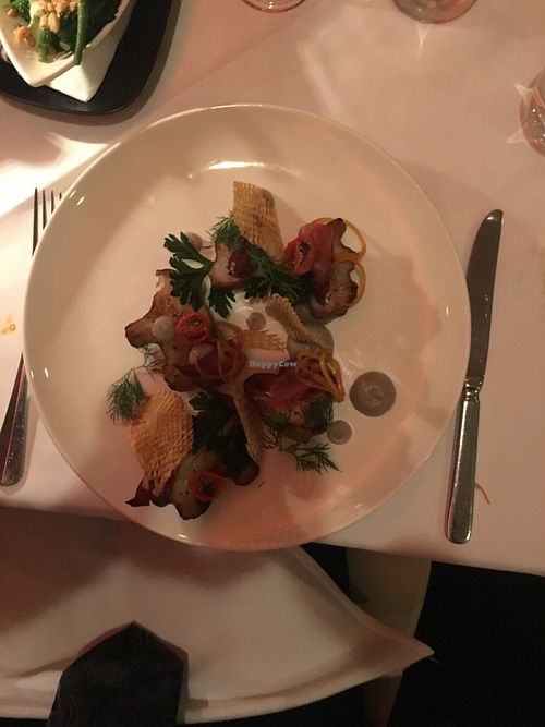 Roasted Jerusalem artichoke main at C Restaurant in the Sky in Perth