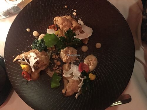 Miso baked cauliflower main at C Restaurant in the Sky in Perth