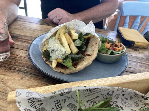 Jackfruit gyros   at Meraki Market Cafe in Paphos