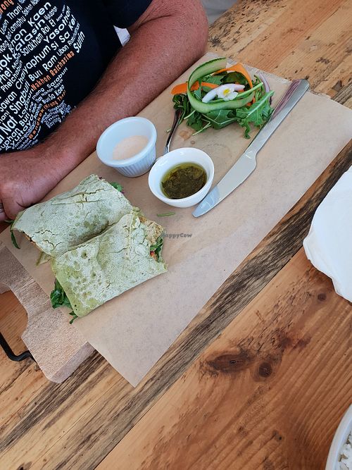 Spinach wraps at Meraki Market Cafe in Paphos