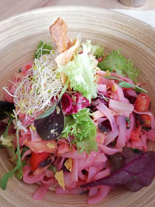 glutenfree rice pasta - delicious!  at Avocado Mallorca in Mallorca