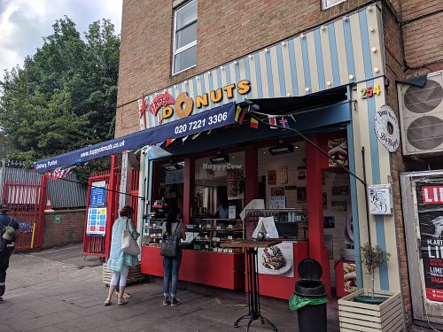 Donut shop at Happy Donuts in West London