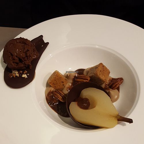 Poached pear at Cafe Forty One in West London