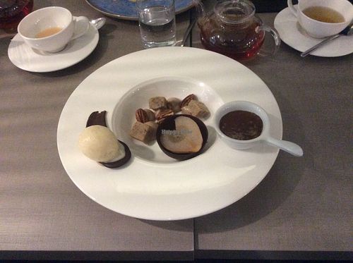 The chocolate pear, scrumptious if not enormous! at Cafe Forty One in West London