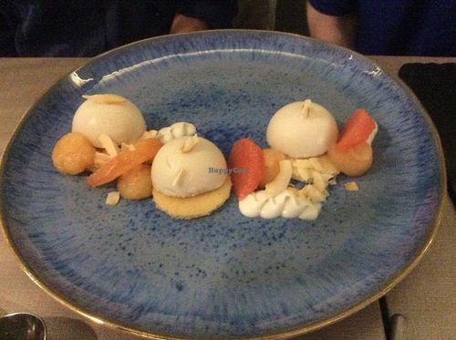 The grapefruit and coconut dessert that was exquisite at Cafe Forty One in West London