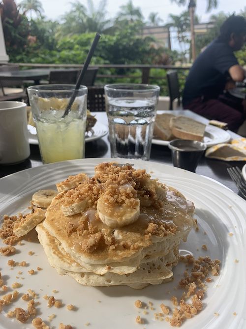 Vegan banana pancakes  at Ami Ami in Kihei