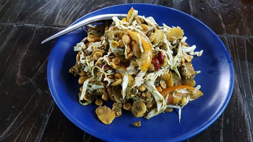 Tea leaves salad at Wadee in Hpa-an